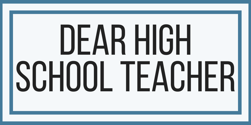Dear High School Teacher With A Visually Impaired Student