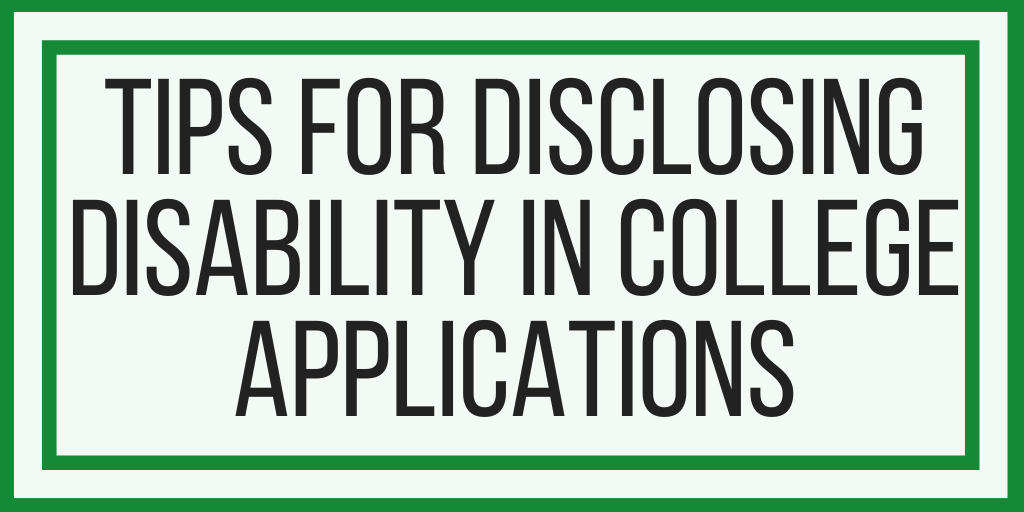 Disclosing Disability In College Applications