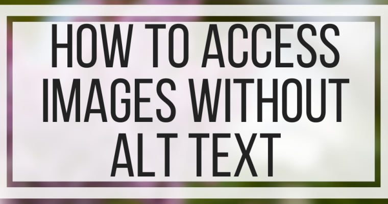 How To Access Images Without Alt Text