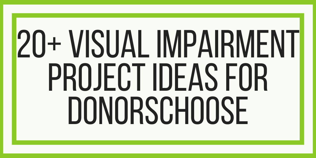20+ Visual Impairment Project Ideas For DonorsChoose